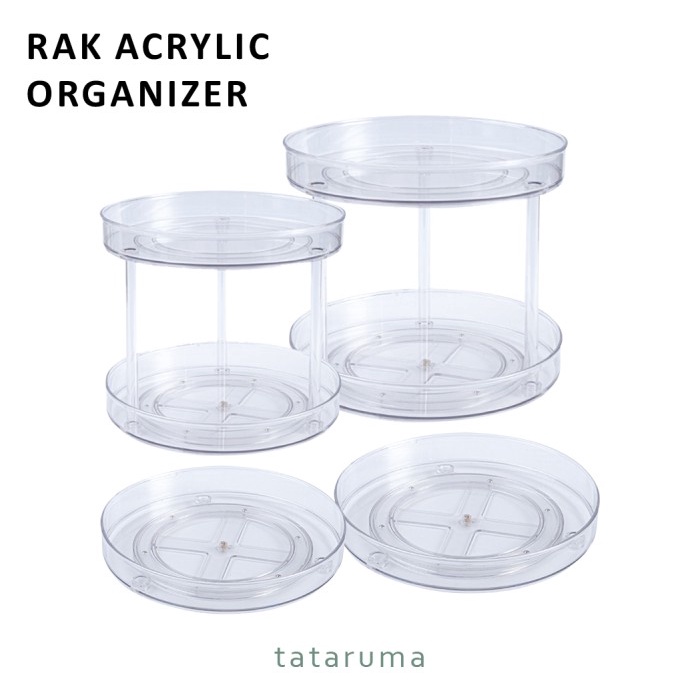 

HEMAT SUZI - Lazy Susan Organizer Putar Akrilik Transparan Single / Double
