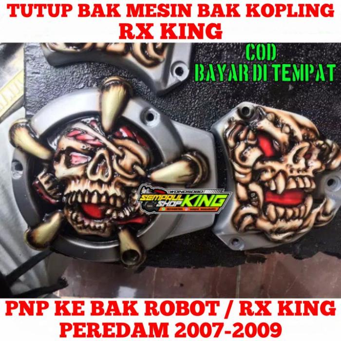 Tutup bak mesin rx king cover bak kopling rxking custom tengkorak timbul Motorcycle