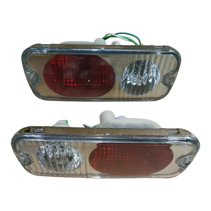 Lampu Stop Lampu Bemper Belakang Putih Merah Suzuki Escudo 1.6 2.0 Capsul Kristal untuk Mobil