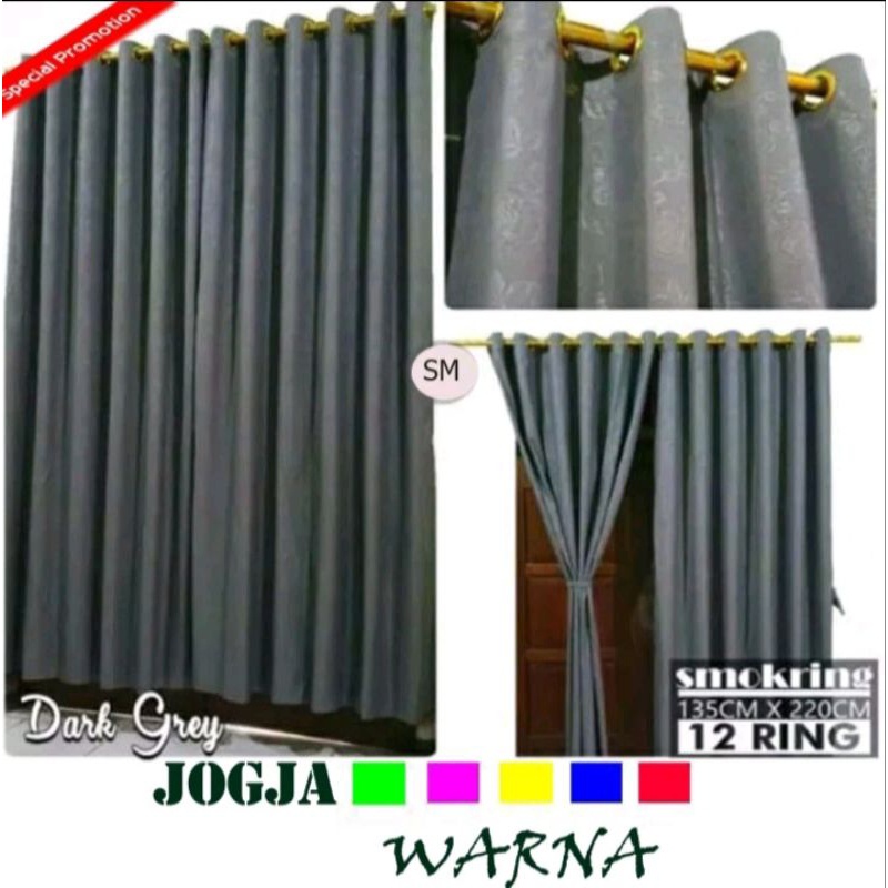 Gorden Blackout Pintu Kekinian Hordeng Curtain Panjang U0U1 Estetik Tebal Modern Terlaris Aesthetic 