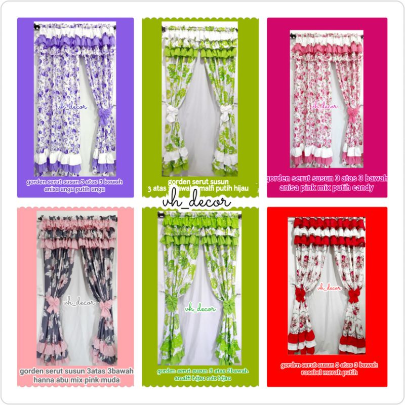 Gorden Blackout Minimalis Panjang Hordeng Kolong Dapur Gordyn M5P8 Kekinian Bagus Aesthetic Termurah