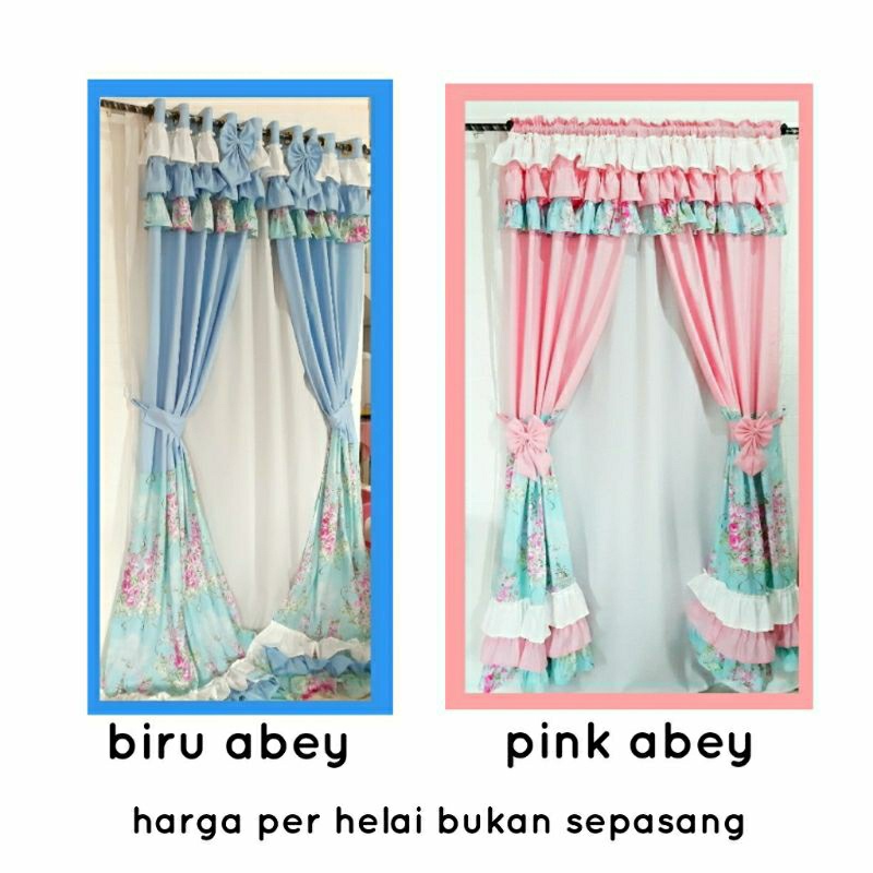 Gorden Minimalis Aesthetic Curtain Kekinian Jendela Premium V9R5 Pintu Polos Modern Panjang Termurah