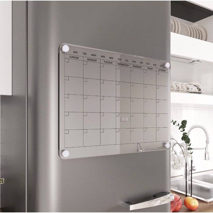 

BERKUALITAS Kalender Magnet Planner Acrylic Calendar Monthly Akrilik Jadwal Magnet