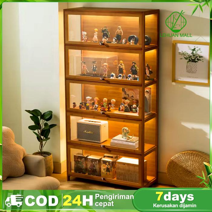 

PROMO SPECIAL lh Lemari penyimpanan rumah multi-layer kabinet display transparan model mainan