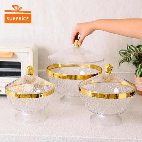 

STOK TERBATAS Surprice ORIN Tempat Sop Buah Mewah / Tempat Wadah Buah Hias Transparan Aesthetic