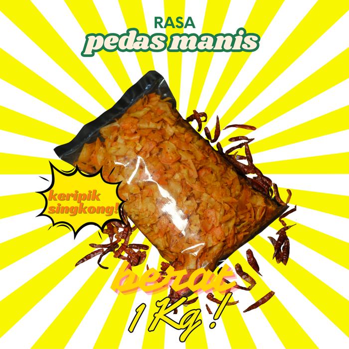 

JTTOP" 1 KG KERIPIK KRIWIL PEDAS MANIS BUMBU KERING FOOD SNACKS CEMILAN MAKANAN ASIN SNACK JADUL