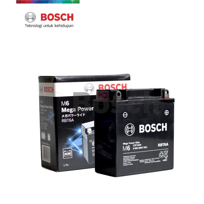 Terbaru Aki Motor Yamaha Jupiter Z (2003-2006) Bosch Rbt-6A