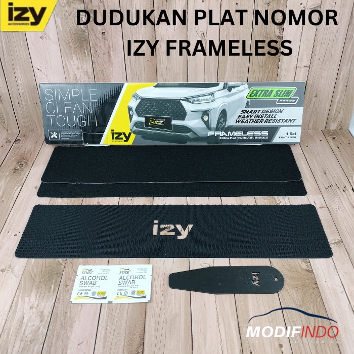 

BERMUTU DUDUKAN PLAT NOMOR MOBIL 46CM IZY FRAMELESS EXTRA SLIM NON AKRILIK