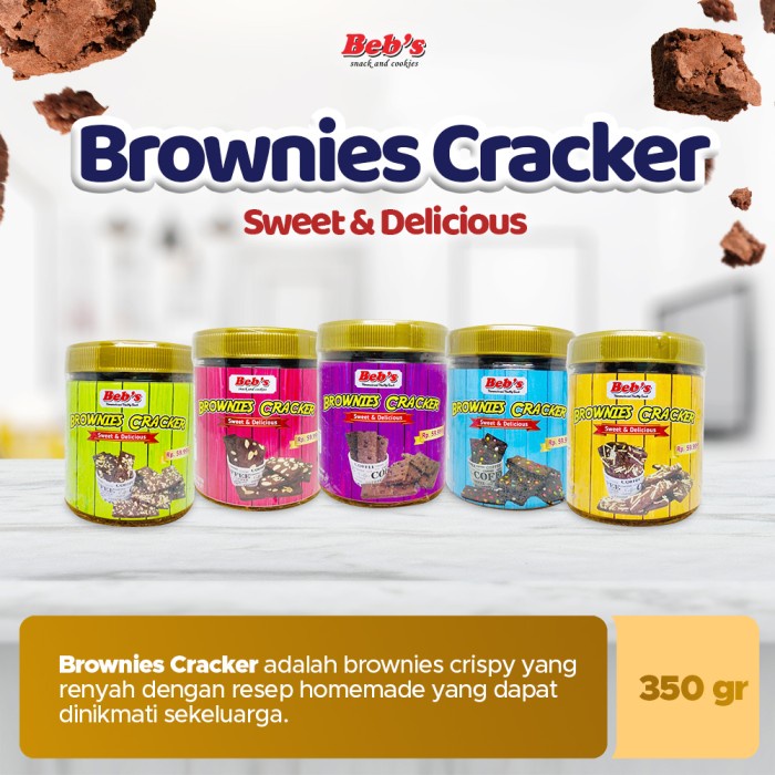 Brownies cracker bebssnack (keripik brownies) murah crispy brownies