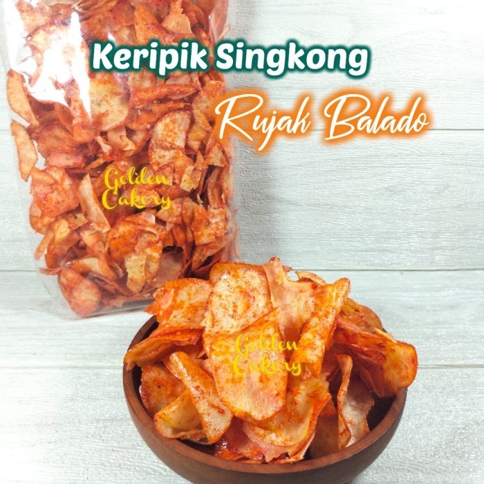 

JTTOP" KERIPIK SINGKONG SANJAI RUJAK BALADO KILOAN - 250 GR