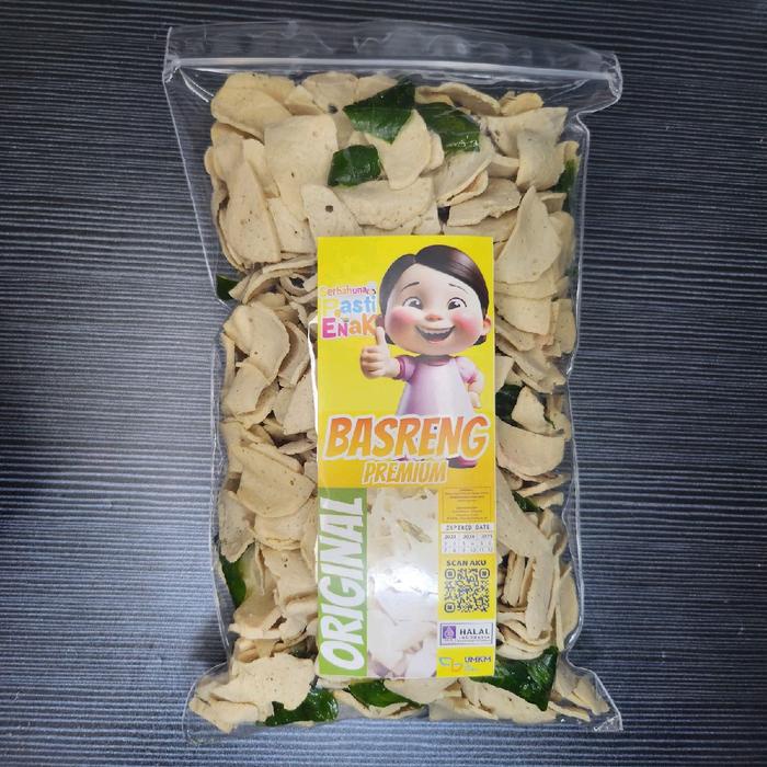 

JTTOP" BASRENG 1 KG PEDAS DAUN JERUK KUALITAS PREMIUM GARANSI PASTI ENAK - CRISPS & PUFFED SNACKS