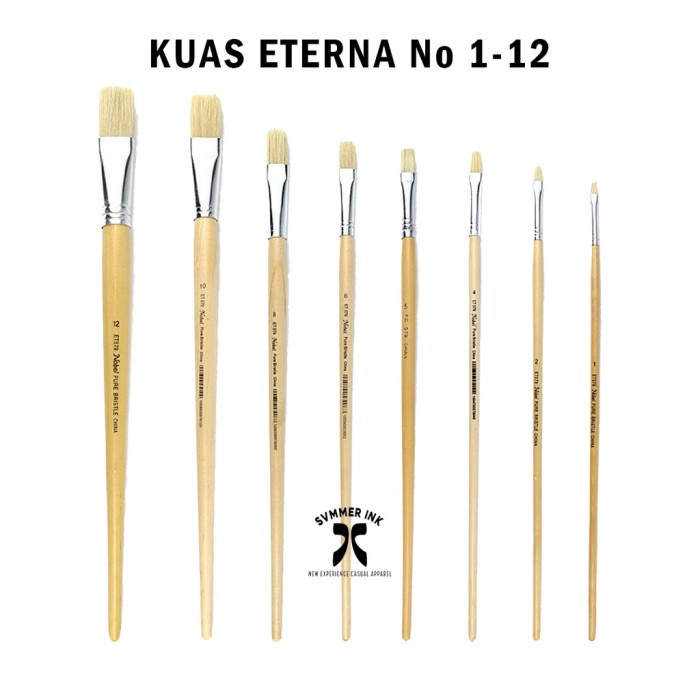 

TERPERCAYA KUAS LUKIS ETERNA Brush Cat Akrilik/ Cat Minyak No 1-12 Terbaik Murah