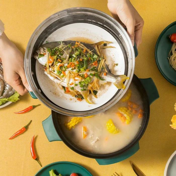 Panci Listrik Timer Jumbo 26 CM / Panci Listrik Serbaguna 3.2 Liter