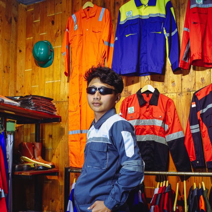 JTTOP" WEARPACK ATASAN ABU PUTIH