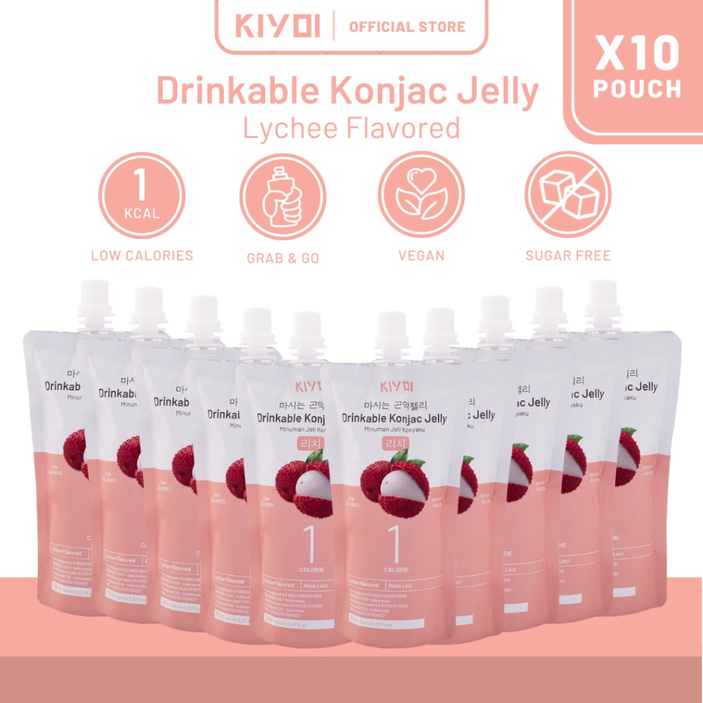 

KIYOI Lychee Konjac Jelly [10 pcs set]