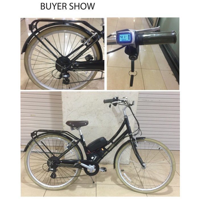 Terbaik Set Ebike Kit Dinamo Bldc 36V 350W, Throttle Dan Handle Rem