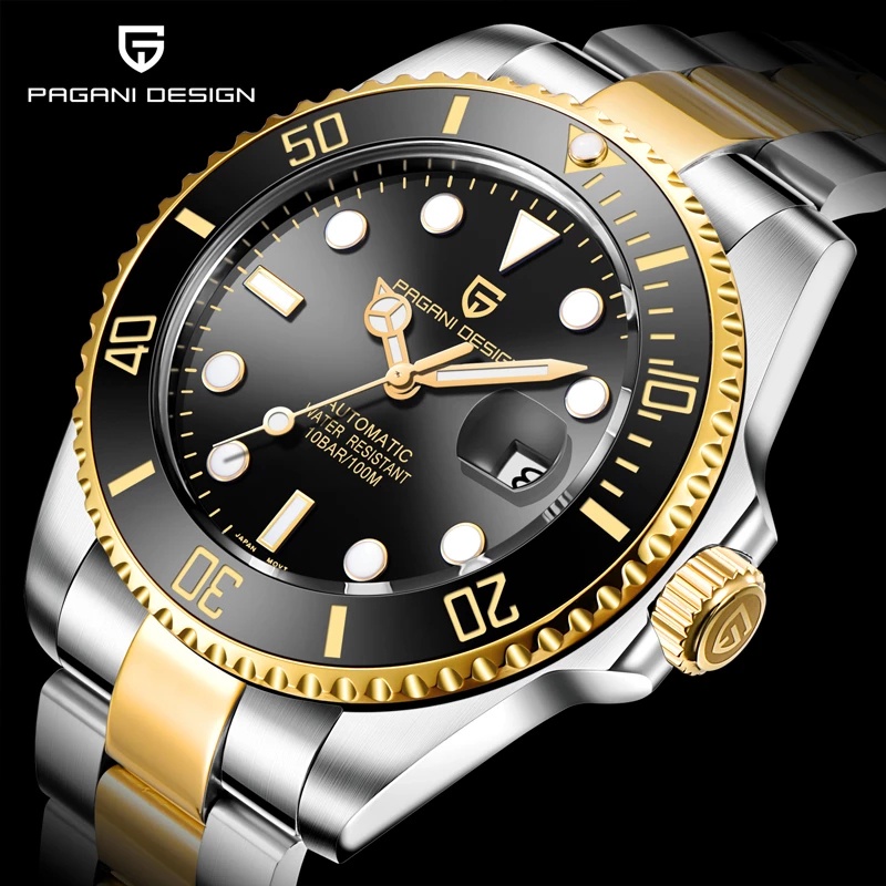 Pagani Design Luxury Men Automatic Mechanical Watch Stainless Steel Men Watch Top Brand Sapphire