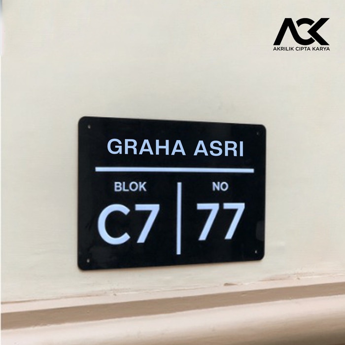 

GRATIS ONGKIR Nomor Rumah Acrylic Timbul Custom Papan Alamat Akrilik Nomer Custom