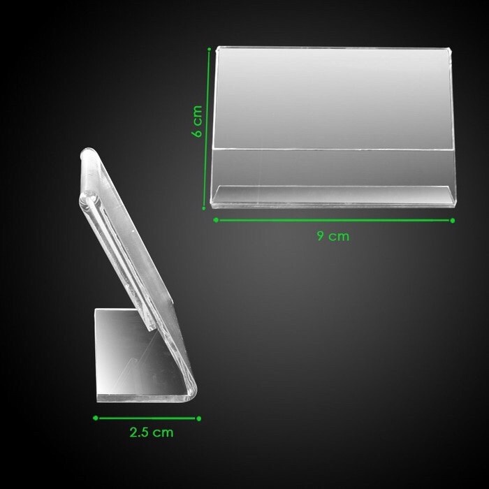 

TERBATAS Acrylic akrilik tent card L 6 cm x 9 cm 2mm name/picetag/label display