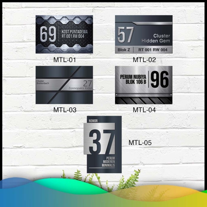 

TERBARU Nomor Rumah Akrilik Metalic / Nomor Rumah Motif Metal Stiker Murah