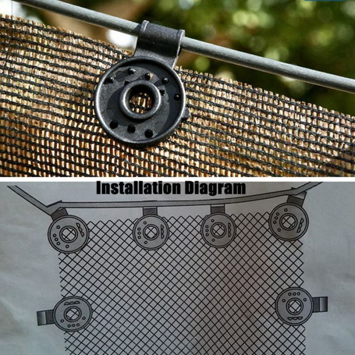 Terbaru 50pcs Clip Paranet Jepitan Paranet Jaring Klip Jaring Paranet Cantolan Paranet Klip Penjepit