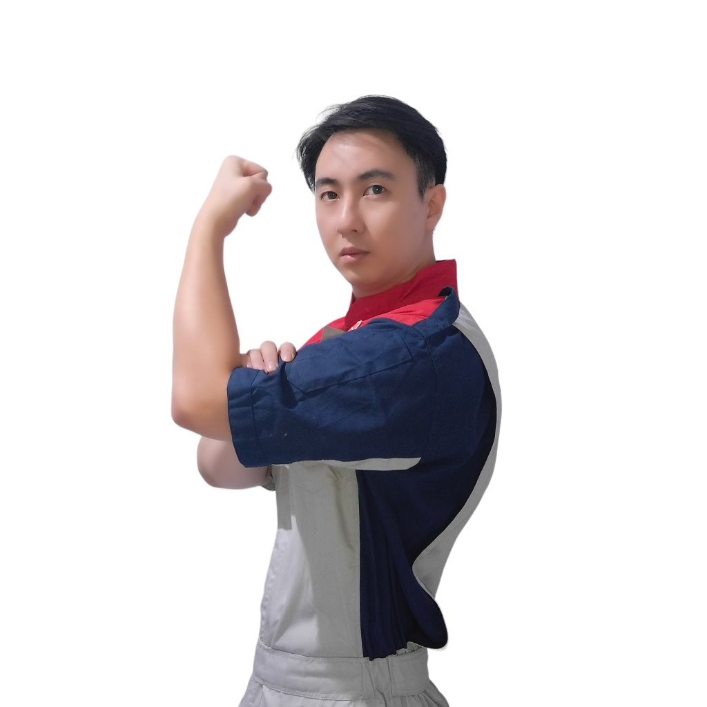 Gratong Seragam Wearpack Bengkel Daihatsu Pria Kemeja Mekanik Safety Keren