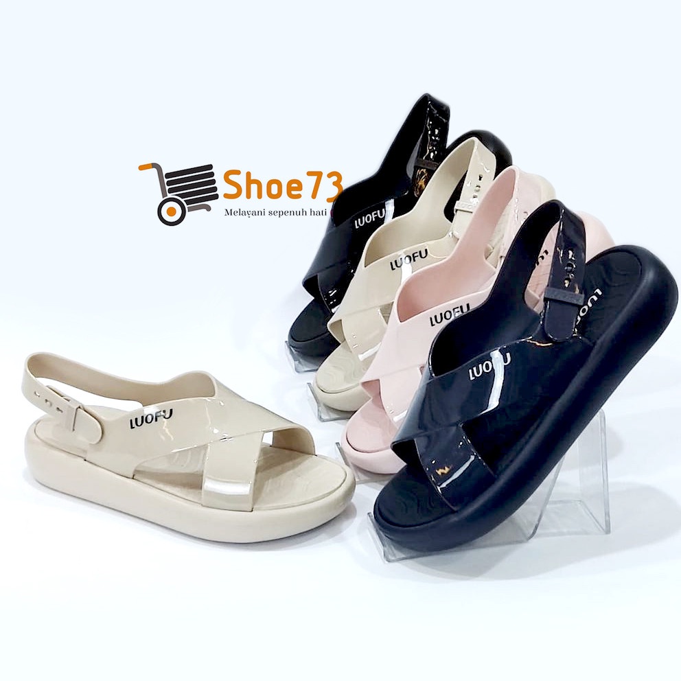 Promo  Luofu E 7212 - Brsltl4W Size 36-40 Sandal Selop Tali Silang Jelly Wanita Sendal Gunung