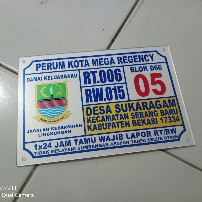 

TERMURAH NO RUMAH RT RW AKRILIK CUSTOM