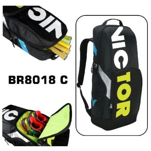 PROMO.. TAS BADMINTON / BULUTANGKIS VICTOR BR8018C ( ORIGINAL ) BADMINTON BAG