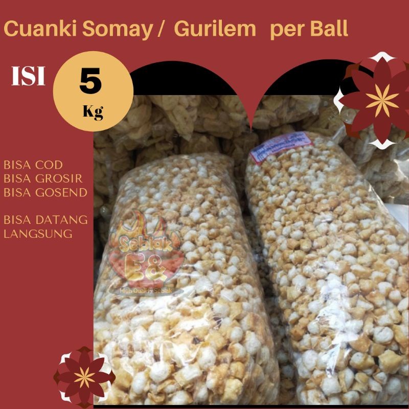 

BISA COD - Cuanki somay / gurilem / batagor isi 5 kg - cuankie - toping seblak - baso aci - bakso