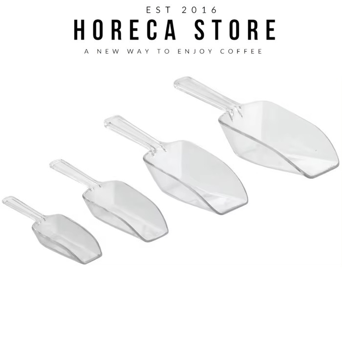 Sekop Es Batu Plastik Akrilik Bening. Plastic Scoop for Ice