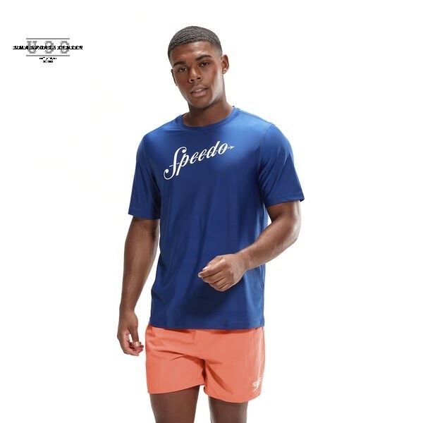 ORIGINAL Baju Renang Pria SPEEDO PRINTED SHORT SLEEVE SWIMTEE MENS