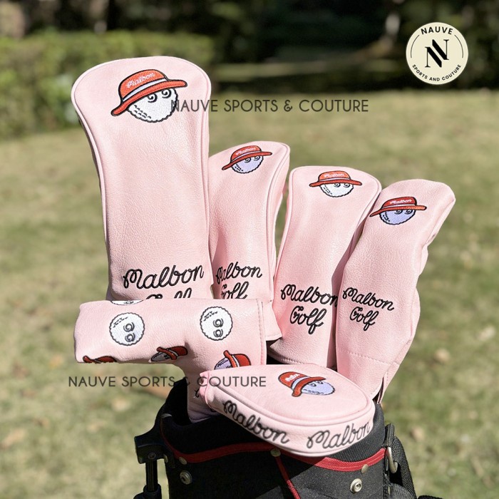 Korea Golf Head Cover Pink Edition Iron Set Driver Fairway Wood Hybrid Putter Sarung Stick Stik Club