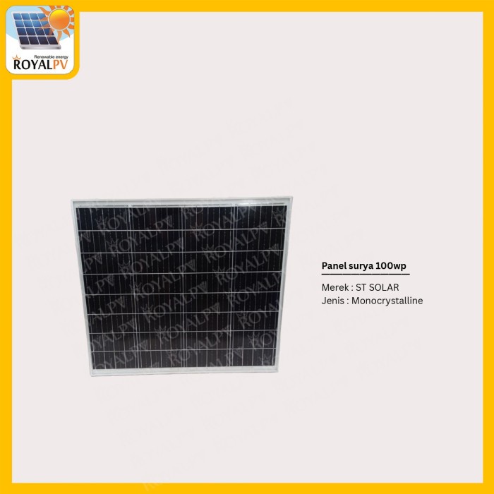 Panel surya 100wp mono, solar panel 100wp solar cell 100wp