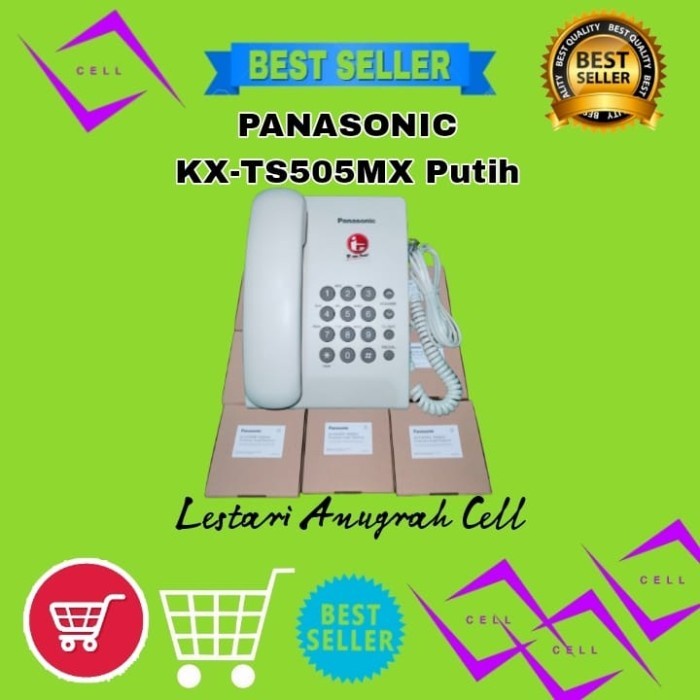 JTTOP" PANASONIC KX TS505 MX - TELEPON SINGLE ANALOG - TELEPON