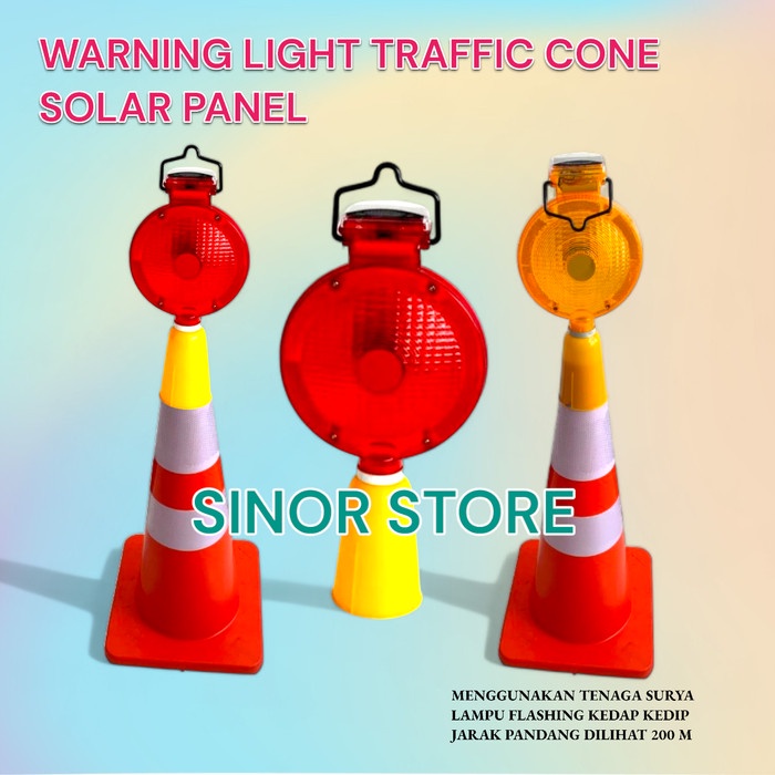 Lampu SOLAR Automatic Warning Light Traffic CONE LAMP
