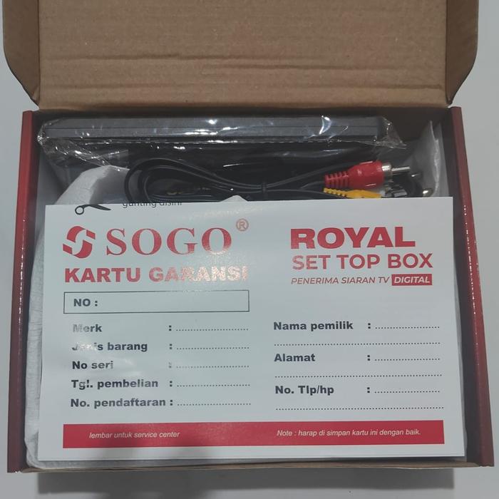 JTTOP" SOGO ROYAL SET TOP BOX SG-STB UNTUK TELEVISI