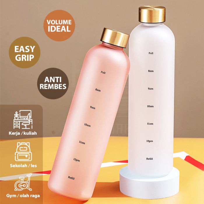 Botol Minum 1 Liter Botol Minum Portable Botol Olahraga Kantor Sekolah Botol Air Minum Anak Korea