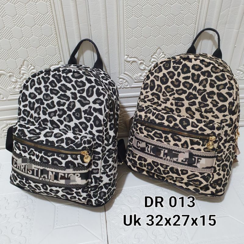 Ransel D0C leopard import / Tas Ransel import motif leopard / Ransel wanita D0C 013 -KwalitasGan