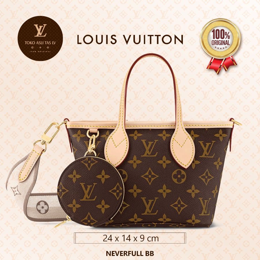 100% Original LV/Louis Vuitton Neverfull BB Bag Mini Shoulder Handbag M46705 [Box + dust bag]