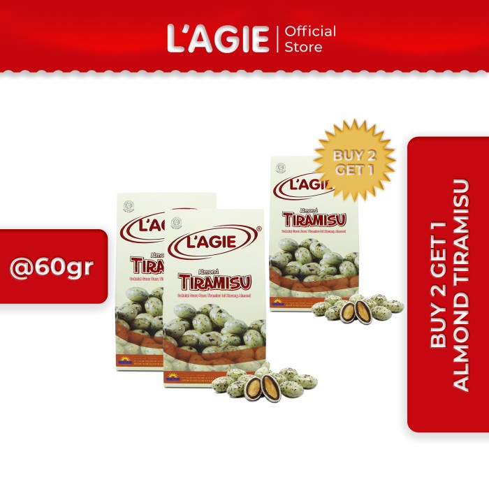 

BARANG TERLARIS BUY 2 GET 1 FREE Lagie Coklat Almond Tiramisu 60gr