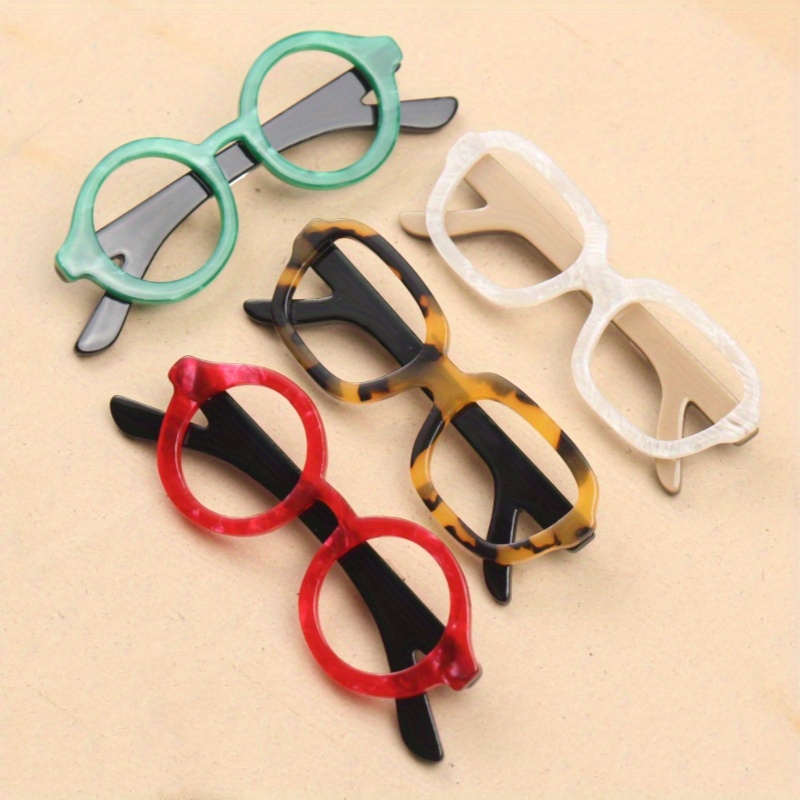 Acrylic Vintage Square Frame Glasses Brooch Fashion Simple And Generous Corsage Pin Accessory Gift
