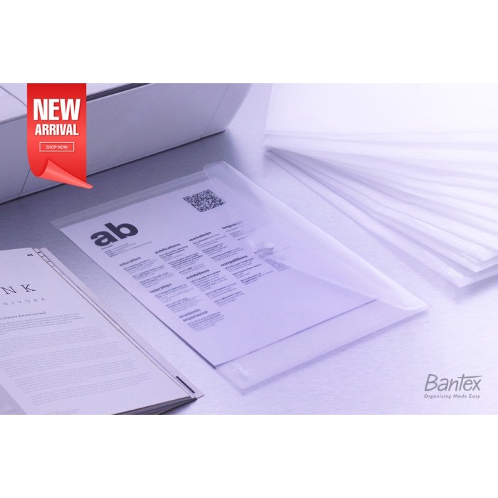 

BARANG TERLARIS 12Pcs Map Kancing Plastik Bantex Folio F4 Landscape 3221 08 Transparan