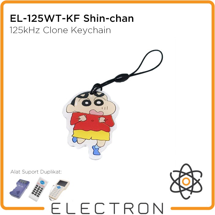 

Ready- EL-125WT-KF Shin-chan RFID 125kHz T5577 Rewritable Clone Keyfob Copy