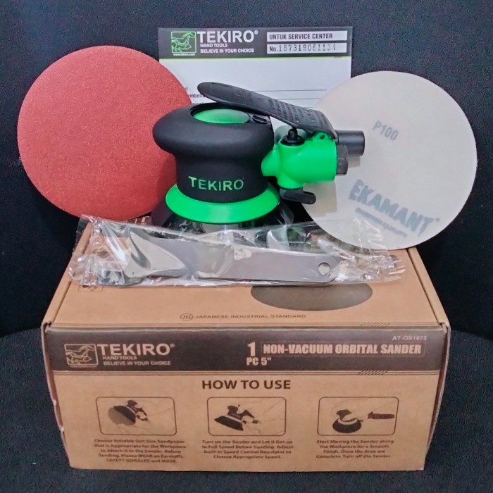 TOP TEKIRO AIR SANDER 6" - VACUM ORBITAL SANDER - ALAT AMPLAS TENAGA ANGIN -