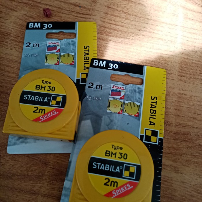 Terbaru Stabila BM30 meteran gulung 2m meteran tukang