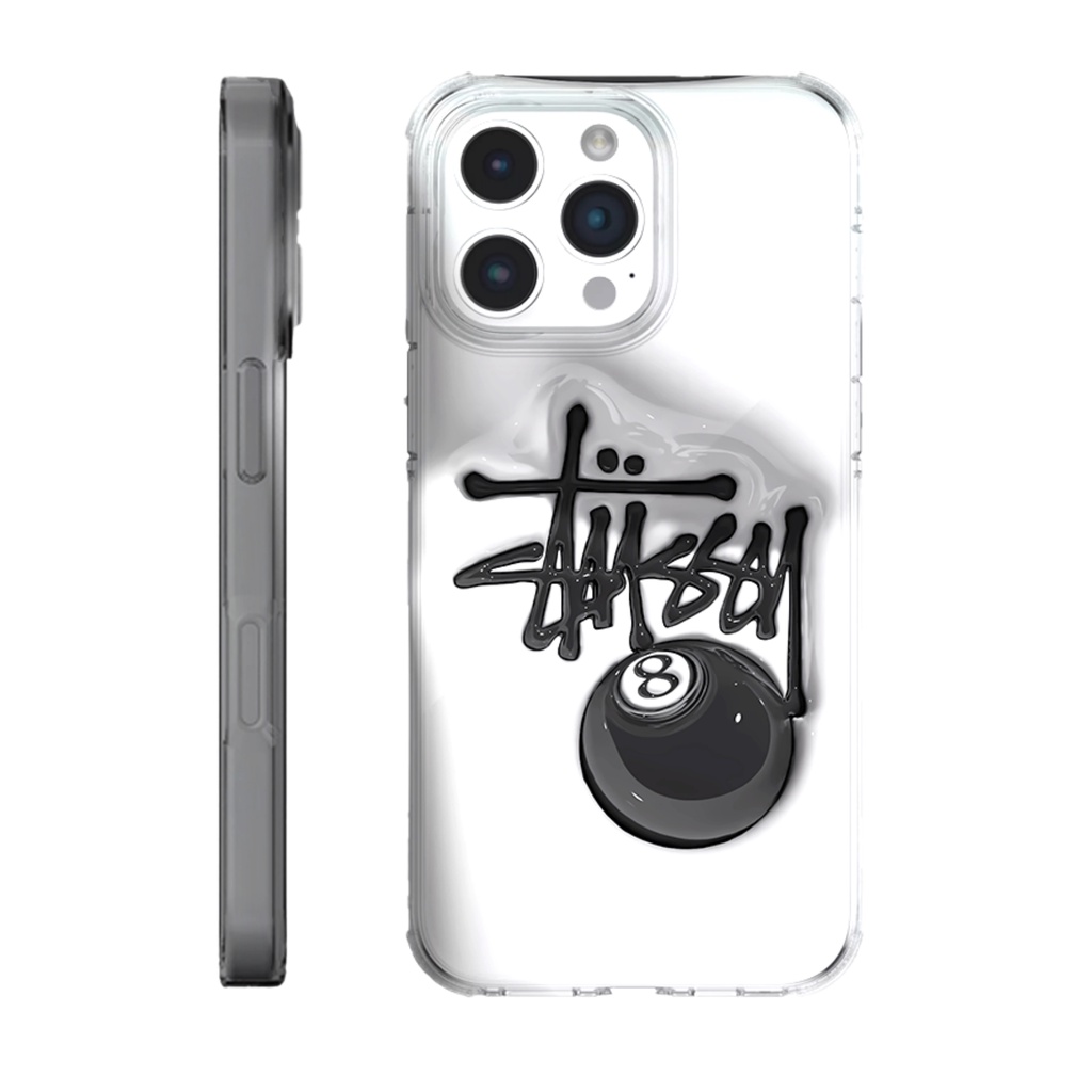 Casing HP Stussy 8 ball Iphone 12 Iphone 11 pro Iphone 13 pro Max Cute dengan Pelindung Kamera