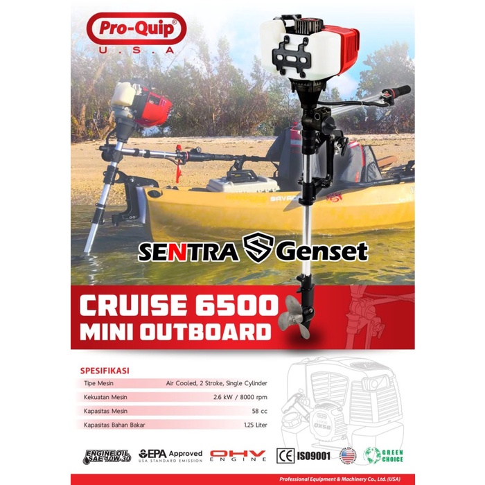 Laris Mesin Motor Tempel 3 Pk / Mini Outboard Cruise 6500 Proquip