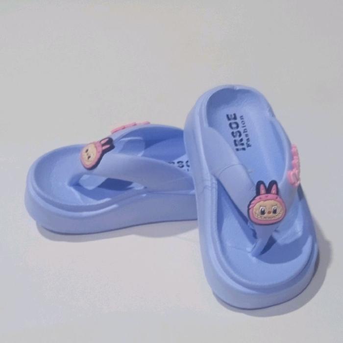 SANDAL ANAK PEREMPUAN LABUBU2-8 TAHUN TERBARU BYZAEDA FASHION VIRAL TIKTOK SHOP KAKI WEDGES KARET