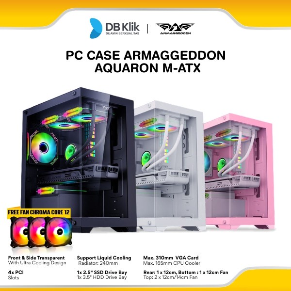 Ready Casing PC Gaming ARMAGGEDDON Aquaron m-Atx
